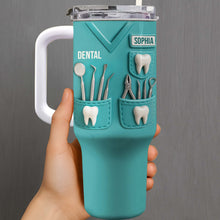 Celebrate Your Passion For Dentistry With Essential Tools - Personalized 40oz Tumbler With Straw - GRAD307_TBS