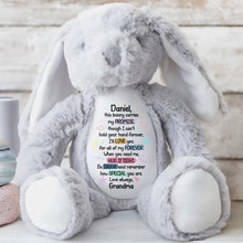 This Bunny Carries My Promise, Love You Forever - Personalized Stuffed Bunny - GRK078_BUN