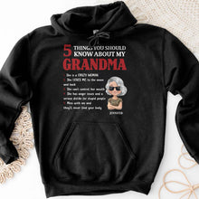 5 Things You Should Know About My Grandma, Love and Humor - Personalized Custom Unisex T-shirt, Hoodie - GRM041_BBAS