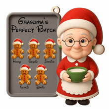 Celebrate Festive Season With Grandma And Gingerbread Cookies - Personalized Custom Wood Ornament, Custom Shaped - GRM104_WDO