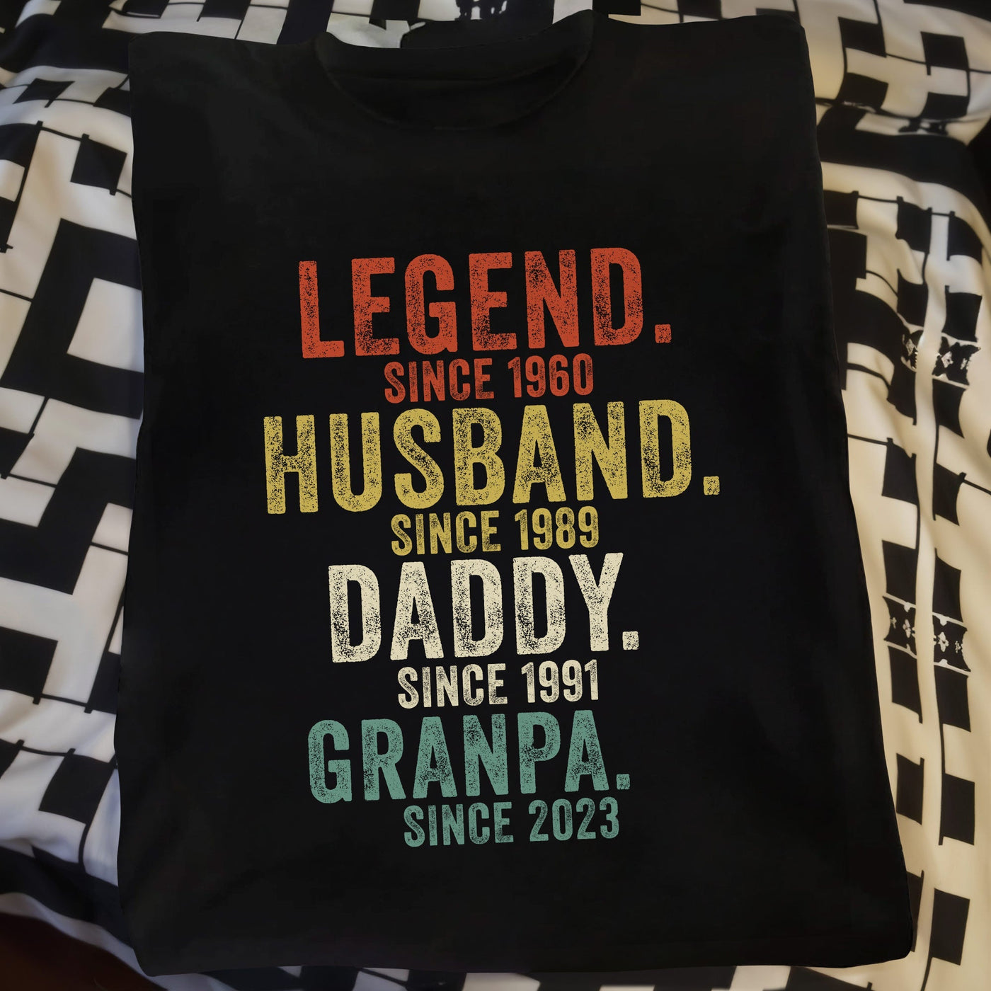 Legend, Husband, Daddy, Granpa Custom Unisex T-shirt - Personalized Custom Unisex T-shirt, Hoodie - GRP010_BBAS
