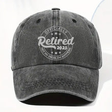 Officially Retired Not My Problem Anymore Cap - Personalized Custom Washed Denim Cap - GRP046_WDCAP