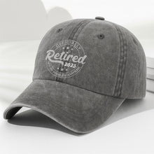 Officially Retired Not My Problem Anymore Cap - Personalized Custom Washed Denim Cap - GRP046_WDCAP