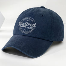 Officially Retired Not My Problem Anymore Cap - Personalized Custom Washed Denim Cap - GRP046_WDCAP