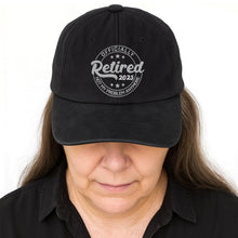 Officially Retired Not My Problem Anymore Cap - Personalized Custom Washed Denim Cap - GRP046_WDCAP