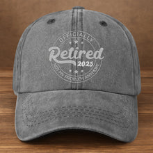 Officially Retired Not My Problem Anymore Cap - Personalized Custom Washed Denim Cap - GRP046_WDCAP