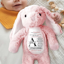 To My Grandson, Never forget that I LOVE YOU, Stuffed Bunny - Personalized Stuffed Bunny - GSN002_BUN