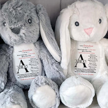 To My Grandson, Never forget that I LOVE YOU, Stuffed Bunny - Personalized Stuffed Bunny - GSN002_BUN