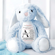 To My Grandson, Never forget that I LOVE YOU, Stuffed Bunny - Personalized Stuffed Bunny - GSN002_BUN