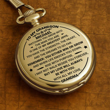 To My Grandson, Watching You Grow, Love From Grandma - Personalized Custom Pocket Watch - GSN002_GWATCH