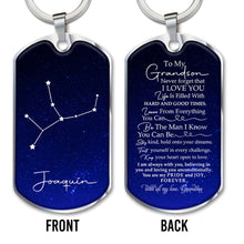 Grandson Pride and Joy Constellation Love and Inspiration - Personalized Custom Keychain - GSN002_KCH