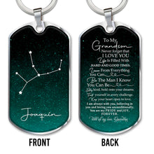 Grandson Pride and Joy Constellation Love and Inspiration - Personalized Custom Keychain - GSN002_KCH