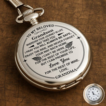 To My Beloved, Love You For The Rest Of Mine - Personalized Silver Plated Pocket Watch - GSN016_SWATCH