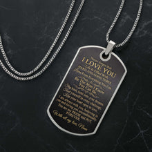 To My Grandson Custom Split Initial Monogram Name - Personalized Custom Dog Tag Necklace - GSN070_DTNECK