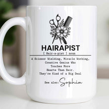 Hairapist Scissor Wielding Miracle Working Creative Genius Flower Scissors Comb - Personalized Custom Coffee Mug - HAIR019_MG
