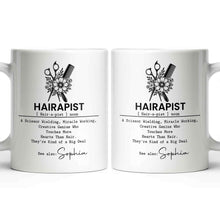 Hairapist Scissor Wielding Miracle Working Creative Genius Flower Scissors Comb - Personalized Custom Coffee Mug - HAIR019_MG
