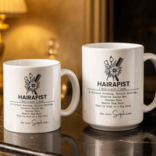 Hairapist Scissor Wielding Miracle Working Creative Genius Flower Scissors Comb - Personalized Custom Coffee Mug - HAIR019_MG