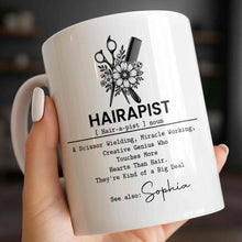 Hairapist Scissor Wielding Miracle Working Creative Genius Flower Scissors Comb - Personalized Custom Coffee Mug - HAIR019_MG