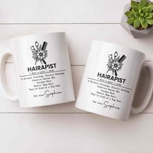Hairapist Scissor Wielding Miracle Working Creative Genius Flower Scissors Comb - Personalized Custom Coffee Mug - HAIR019_MG