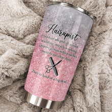 Hairapist Scissor Wielding Miracle Working Hair Stylist Tools Glitter Design - Personalized Custom Stainless Steel Tumbler 20oz 30oz - HAIR063_TB