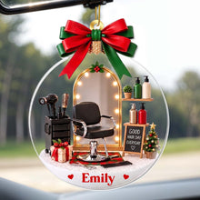 Good Hair Day Everyday With Salon Chair And Hairdresser Tools - Personalized Custom Acrylic Ornament, Christmas Gift - HAIR172_ACO