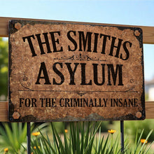 For The Criminally Insane Vintage Sign - Personalized Metal Sign - HALW016_MSIGN