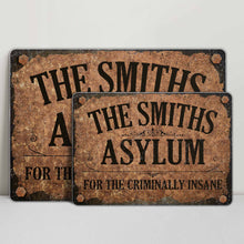 For The Criminally Insane Vintage Sign - Personalized Metal Sign - HALW016_MSIGN