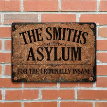 For The Criminally Insane Vintage Sign - Personalized Metal Sign - HALW016_MSIGN