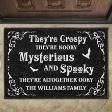 Creepy Kooky Mysterious Spooky Halloween Doormat - Personalized Custom Doormat - HALW026_DRM