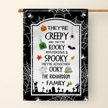 Creepy Kooky Mysterious & Spooky Family Flag - Personalized Flag - HALW027_GAF