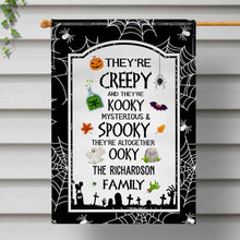 Creepy Kooky Mysterious & Spooky Family Flag - Personalized Flag - HALW027_GAF