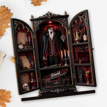 Vampire's Hidden Lair Of The Undead With Gothic Suit And Coffin - Personalized Custom 2-Layer Wood Plaque With Flat Base - HALW113_WPLA