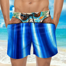 Chilling On The Beach With Coconuts And Palm Leaves - Personalized Men's Beach Shorts - HIM107_MEBES