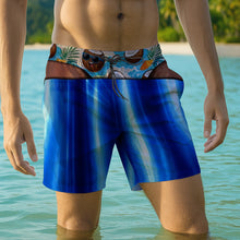 Chilling On The Beach With Coconuts And Palm Leaves - Personalized Men's Beach Shorts - HIM107_MEBES