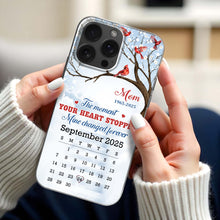 The Moment Your Heart Stopped, Memorial Cardinal Design - Personalized Clear Phone Case - HME341_PHC
