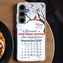 The Moment Your Heart Stopped, Memorial Cardinal Design - Personalized Clear Phone Case - HME341_PHC