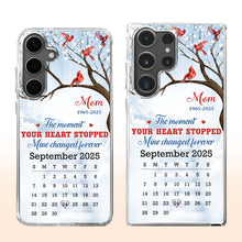 The Moment Your Heart Stopped, Memorial Cardinal Design - Personalized Clear Phone Case - HME341_PHC