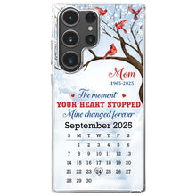 The Moment Your Heart Stopped, Memorial Cardinal Design - Personalized Clear Phone Case - HME341_PHC