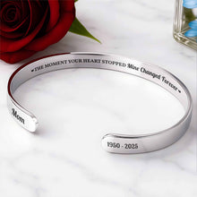 The Moment Your Heart Stopped Mine Changed Forever Bracelet Cuff - Personalized Custom Bracelet Cuff - HME372_BCUF