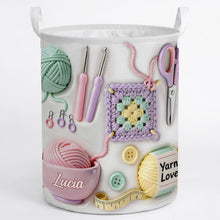 Yarn Love Crochet Hooks And Yarn Balls Organizing Basket - Personalized Basket - HOB007_BASK