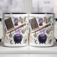 Embrace Your Inner Magic Cauldron And Witchy Essentials - Personalized Custom Accent Mug - HOB141_AMUG