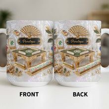 Mahjong A Game Of Strategy And Beauty With Mother Of Pearl Tiles And Fan - Personalized Custom Coffee Mug - HOB219_MG