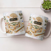 Mahjong A Game Of Strategy And Beauty With Mother Of Pearl Tiles And Fan - Personalized Custom Coffee Mug - HOB219_MG