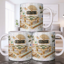 Mahjong A Game Of Strategy And Beauty With Mother Of Pearl Tiles And Fan - Personalized Custom Coffee Mug - HOB219_MG