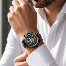United States Of America Anniversary Eagle And Liberty Bell - Personalized Custom Men's Watch - INDE458_CUMWA
