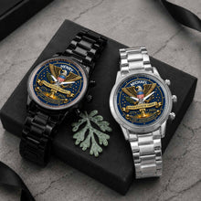 United States Of America Anniversary Eagle And Liberty Bell - Personalized Custom Men's Watch - INDE458_CUMWA