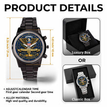 United States Of America Anniversary Eagle And Liberty Bell - Personalized Custom Men's Watch - INDE458_CUMWA