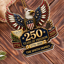 Years Of Freedom We The People Patriot Eagle Family - Personalized Custom Acrylic Ornament, Christmas Gift - INDE663_ACO