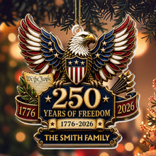 Years Of Freedom We The People Patriot Eagle Family - Personalized Custom Acrylic Ornament, Christmas Gift - INDE663_ACO