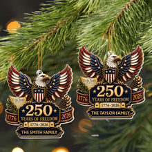 Years Of Freedom We The People Patriot Eagle Family - Personalized Custom Acrylic Ornament, Christmas Gift - INDE663_ACO